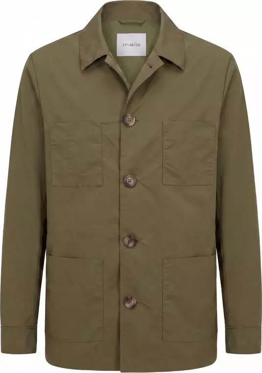 Green Nylon Men Jacket