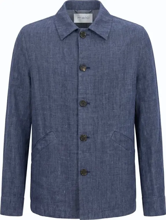 Blue Linen Men's Jacket