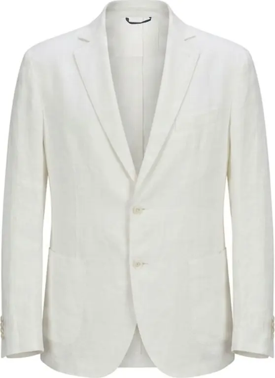 White Linen Men's Jacket