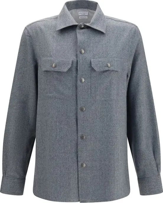 Gray Wool Oves Aries Shirt