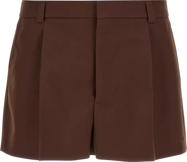 Brown Wool Bermuda Shorts