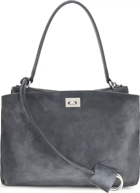 Gray Calf Leather Bos Taurus Handbag