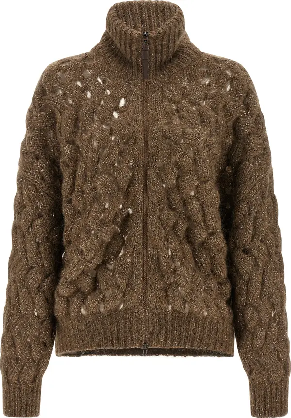 Brown Wool Cardigan