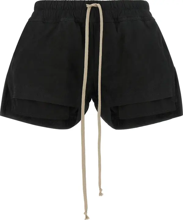 Black Lamb Leather Bermuda Shorts