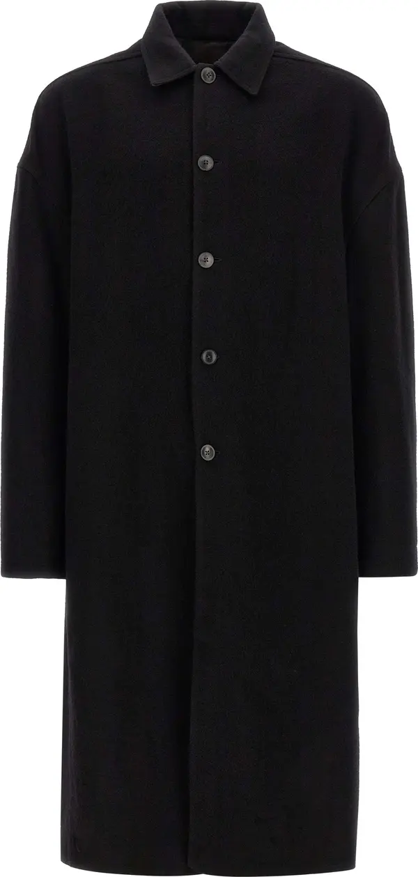 Black Virgin Wool Coat