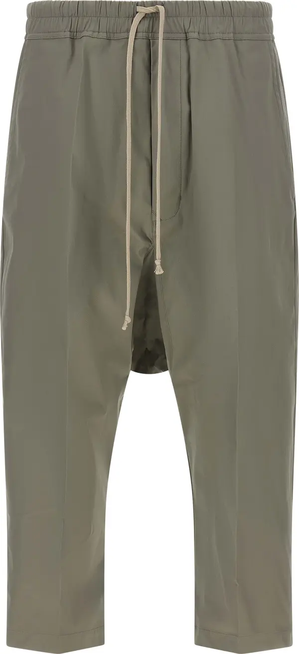 Gray Cotton Cropped Pants