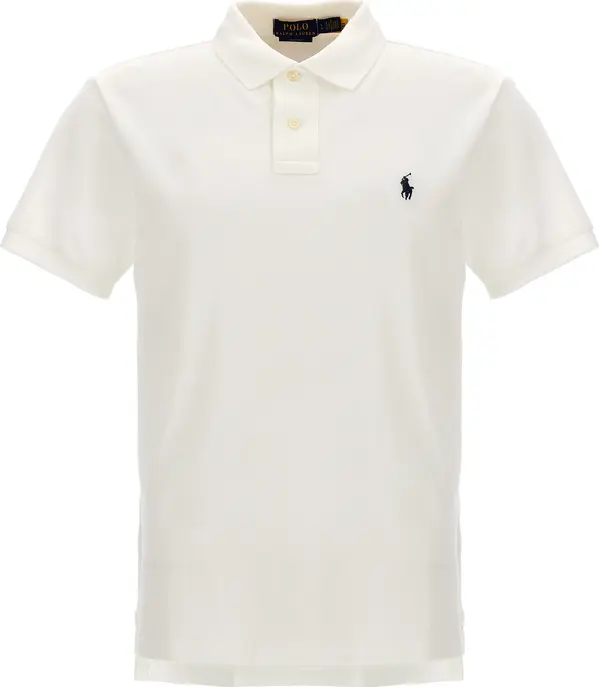 White Cotton Polo Shirt