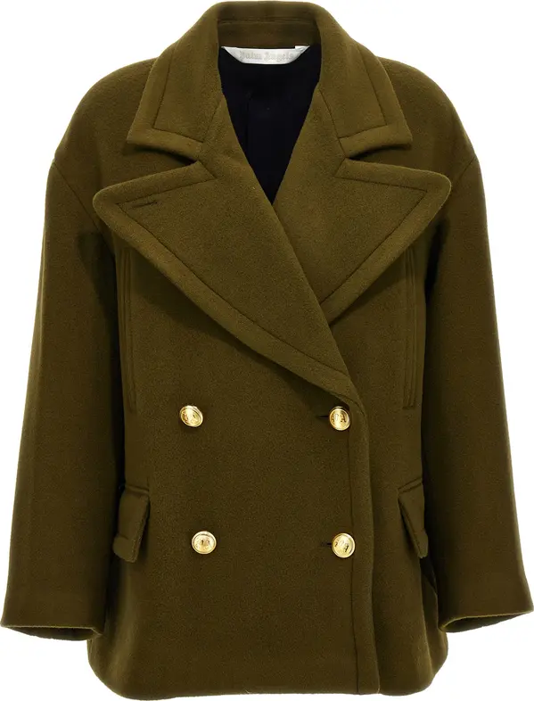 Bicolor Virgin Wool Coat
