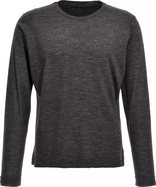 Gray Virgin Wool Cardigan