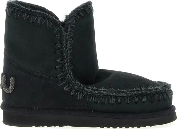 Black Lambskin Ankle Boots