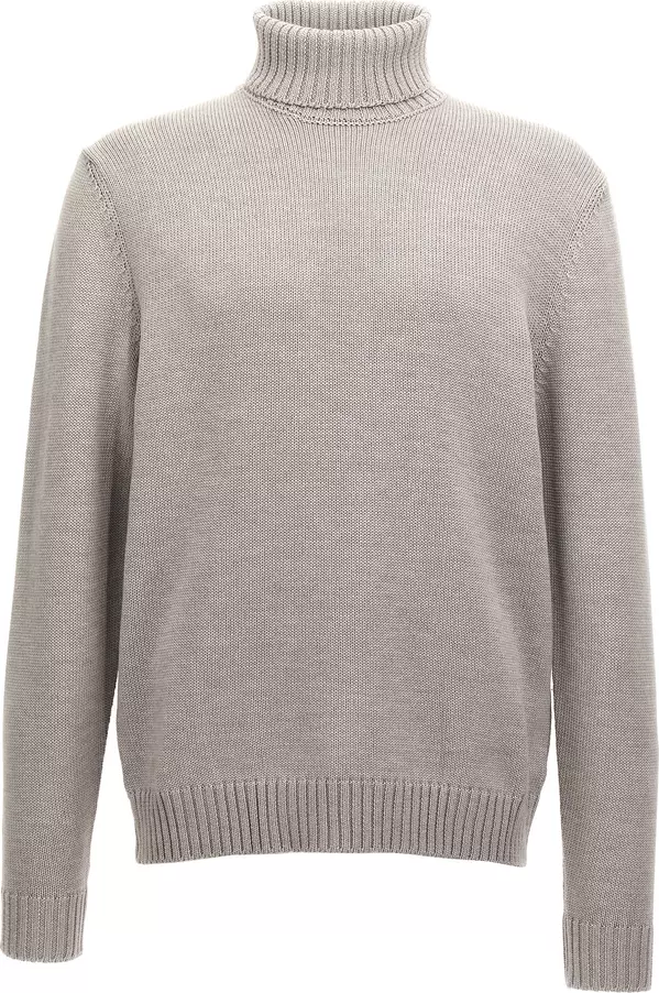Gray Virgin Wool Cardigan