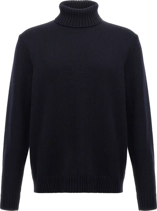Blue Virgin Wool Cardigan