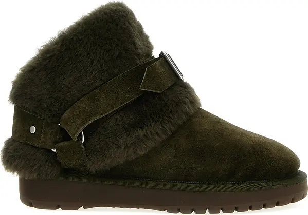 Bicolor Leather Ankle Boots