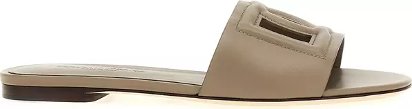Gray Calfskin Slides