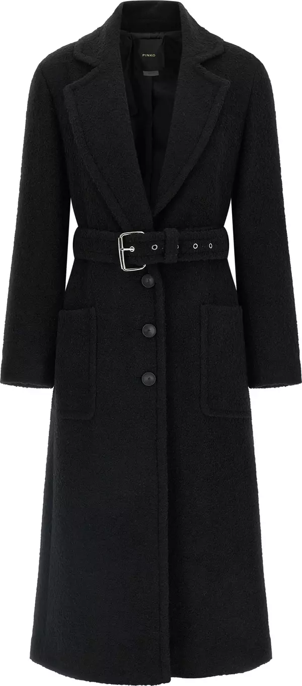 Black Polyester Coat