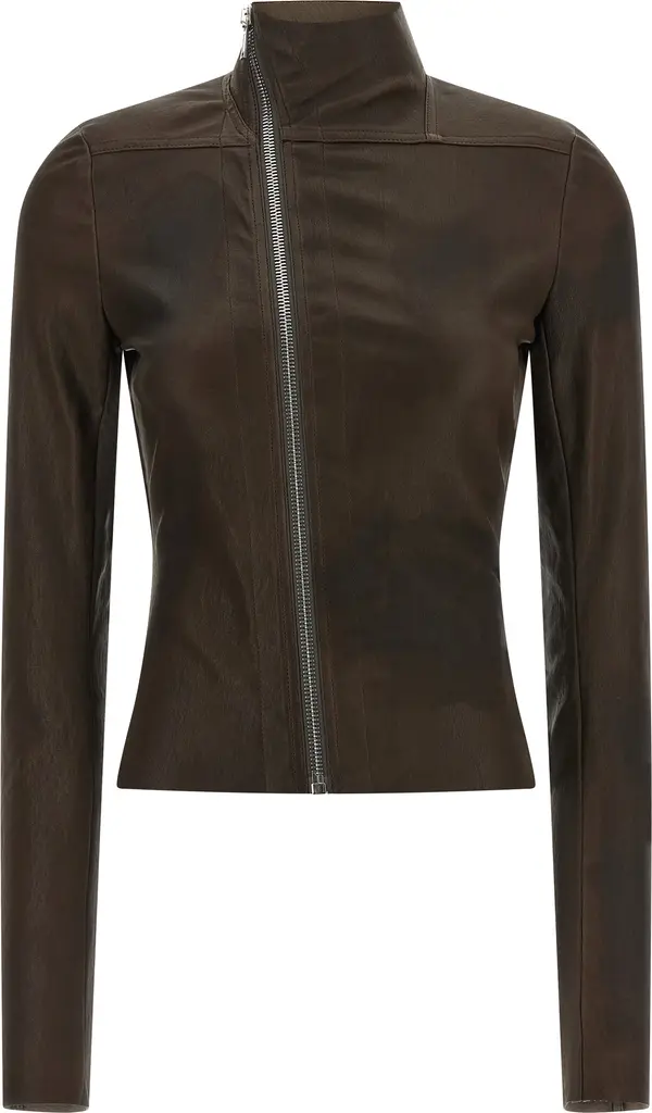 Brown Lamb Leather Leather Jacket