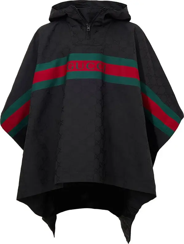 Black Polyester Trench Coat