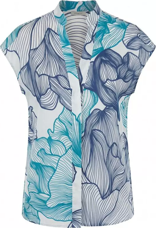Blue Cotton Women Shirt
