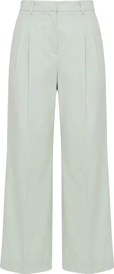Green Cotton Women Pants