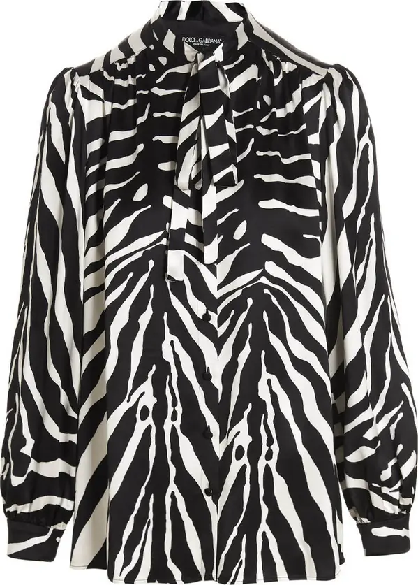Bicolor Silk Blouse