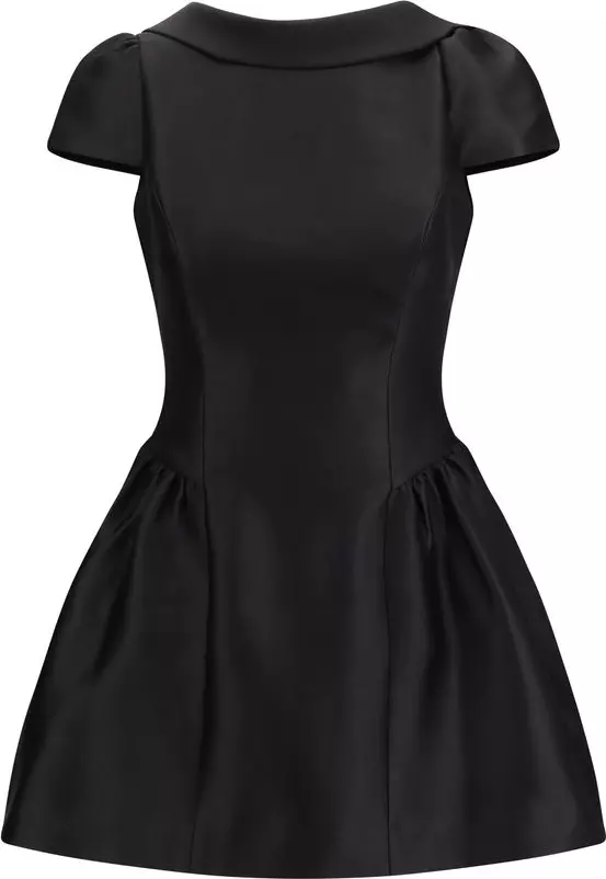 Black Polyester Casual Dress