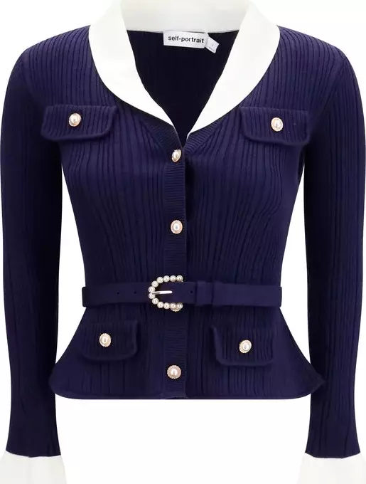 Blue Polyamide Cardigan