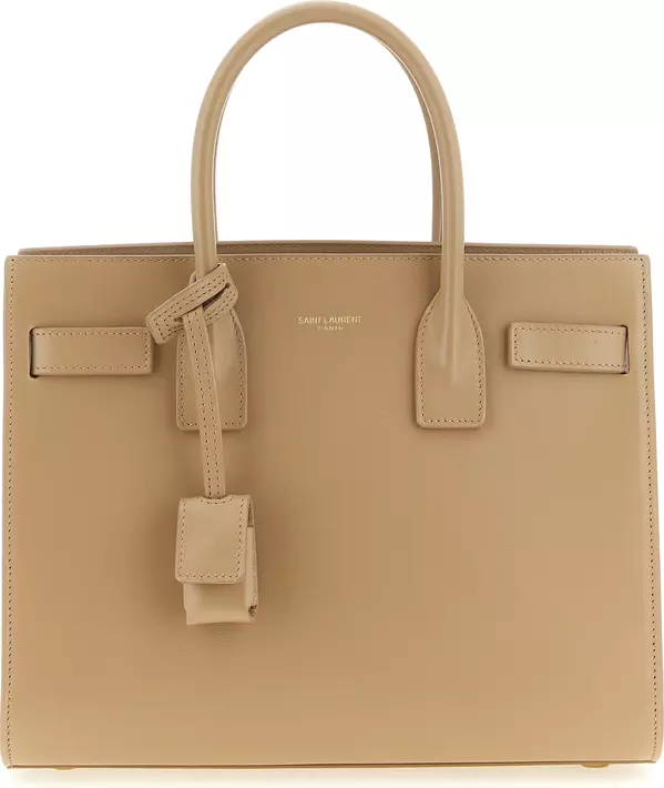 Beige Calfskin Handbag