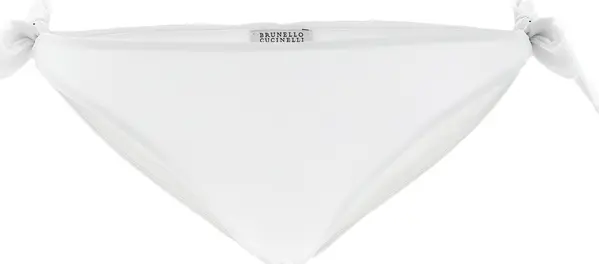 White Polyamide Swim Briefs