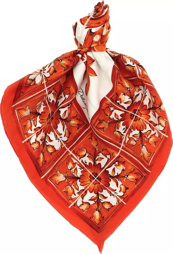 Orange Silk Umbrella
