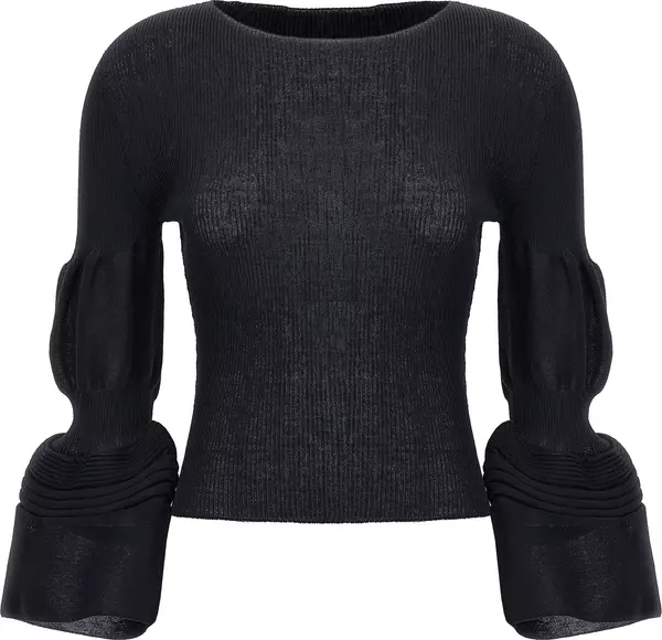 Black Polyester Sweatshirt