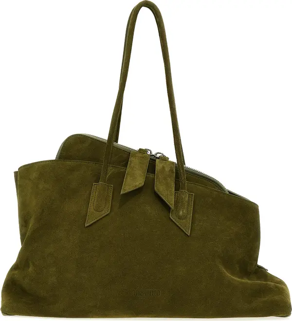 Bicolor Calfskin Shoulder Bag