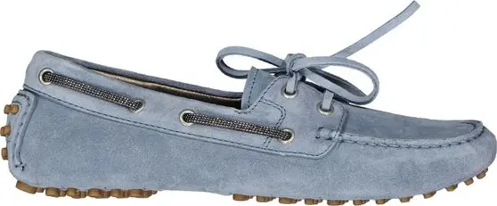 Blue Leather Moccassin
