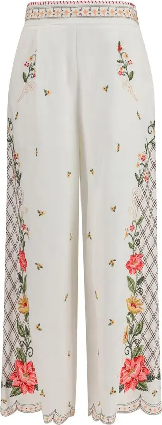Multicolor Linen Casual Pants