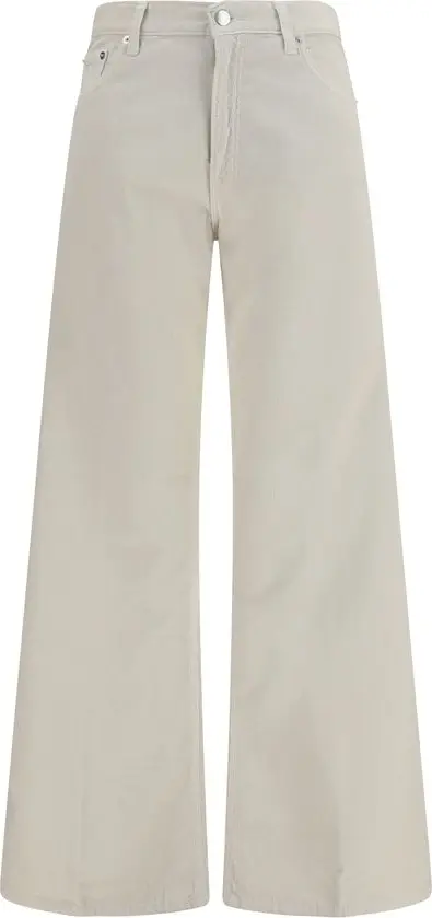 White Cotton Relaxed Fit Jeans