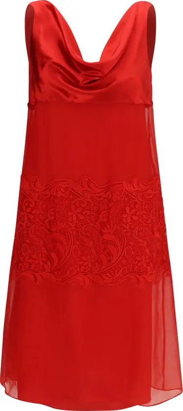 Multicolor Silk Cocktail Dress