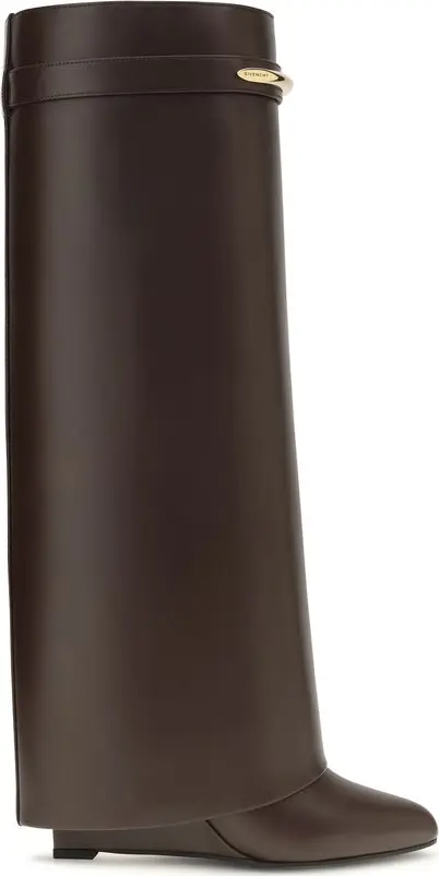 Brown Calf Leather Bos Taurus High Heel Boots