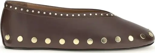 Brown Cotton Ballet Flats