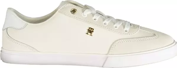 White Polyurethane Women's Sneaker
