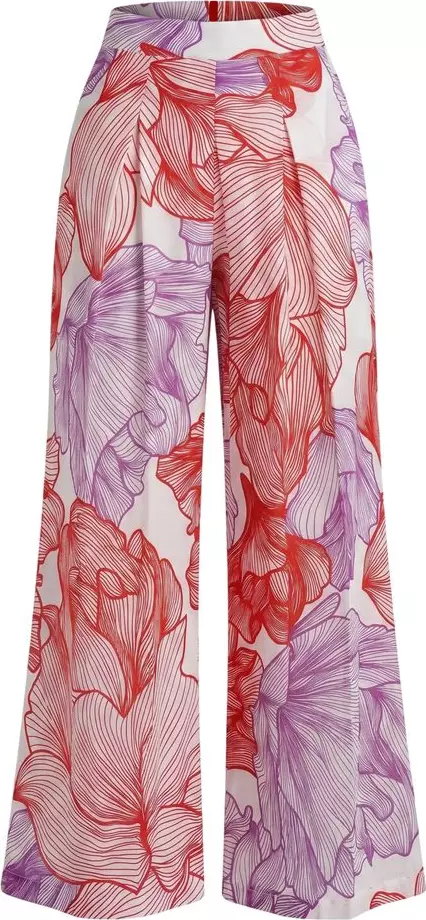 Red Cotton Women Pants