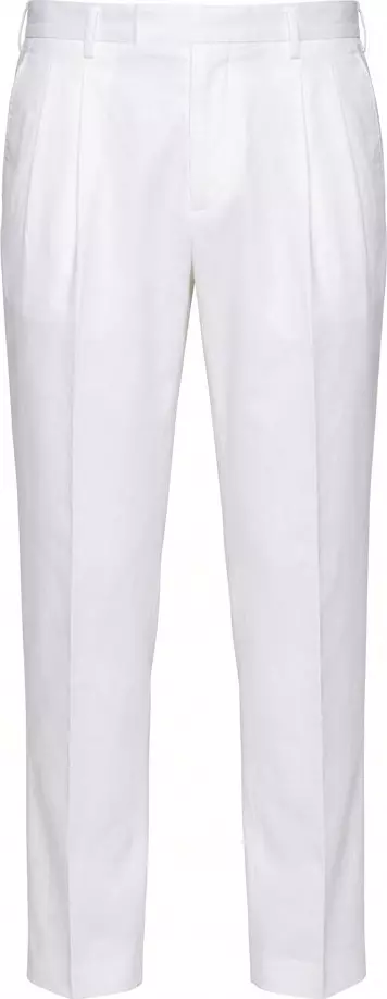 White Cotton Men Pant