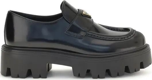 Black Calf Leather Bos Taurus Slip-On Loafers