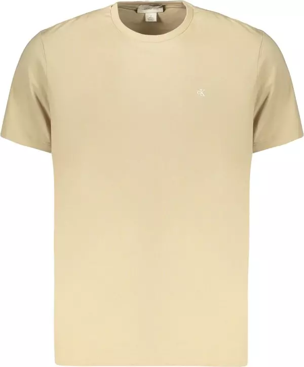 Beige Cotton Men's T-Shirt