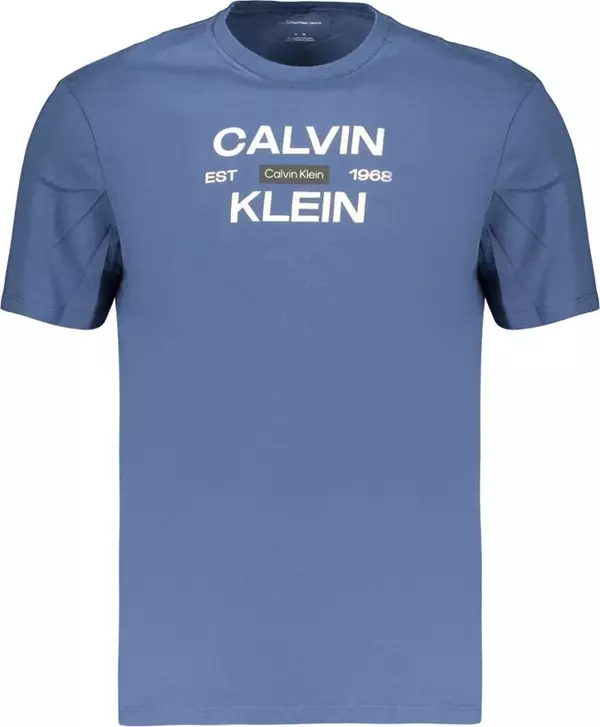 Blue Cotton Men's T-Shirt