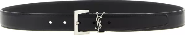 Black Calfskin Regular Belt