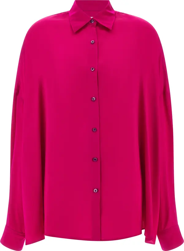 Fuchsia Silk Blouse