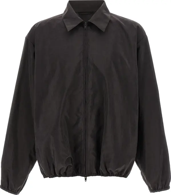 Brown Silk Shell Jacket