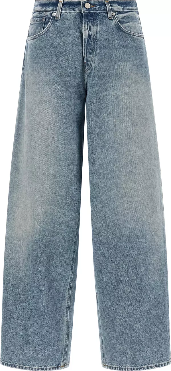 Blue Cotton Relaxed Fit Jeans