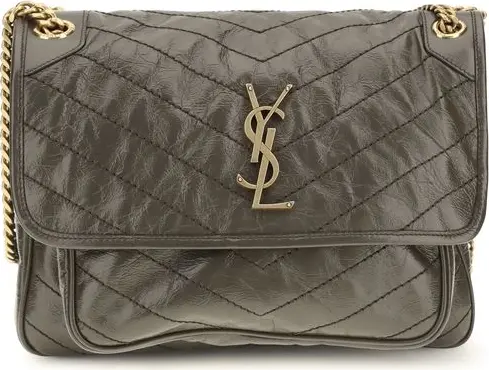 Bicolor Calf Leather Bos Taurus Shoulder Bag
