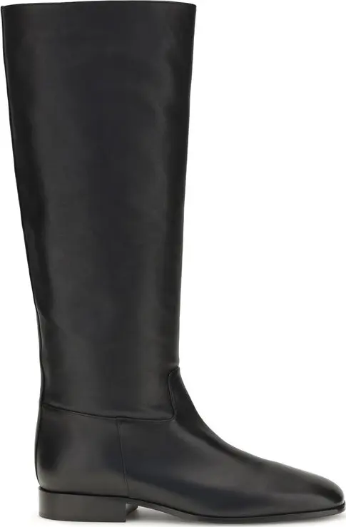 Black Calf Leather Bos Taurus Ankle Boots