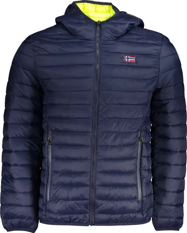 Blue Poliamide Men's Jacket